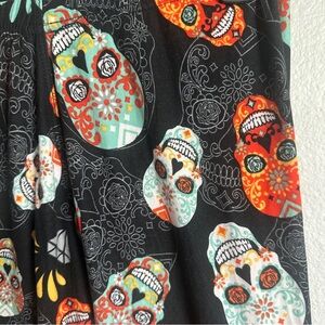 Skeleton Skull Pants Black Leggings Halloween WhimsyGoth Day of Dead Women’s S